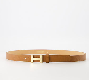 Kastgeluk  classic riem met gesp bruin